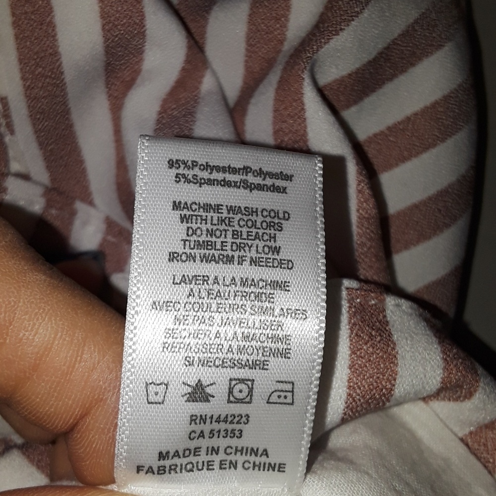 Bishop + Young striped button down crop top - Picture 7 of 8